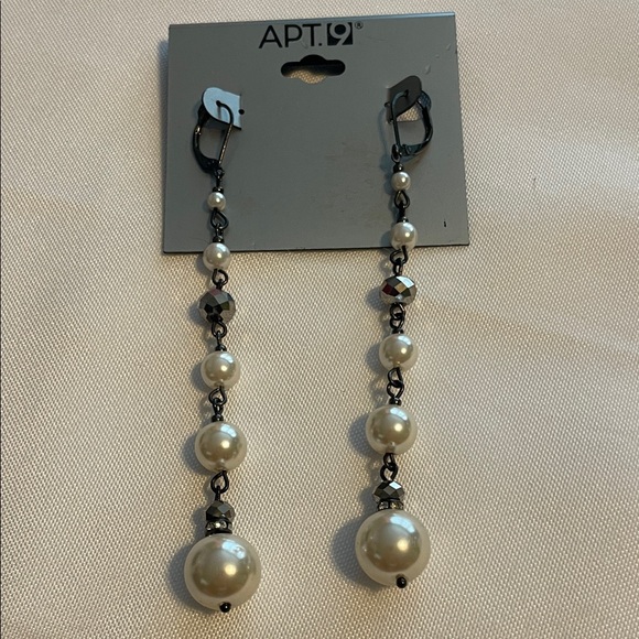 Apt. 9 Jewelry - Apt. 9 Black and Pearl Drop Earrings